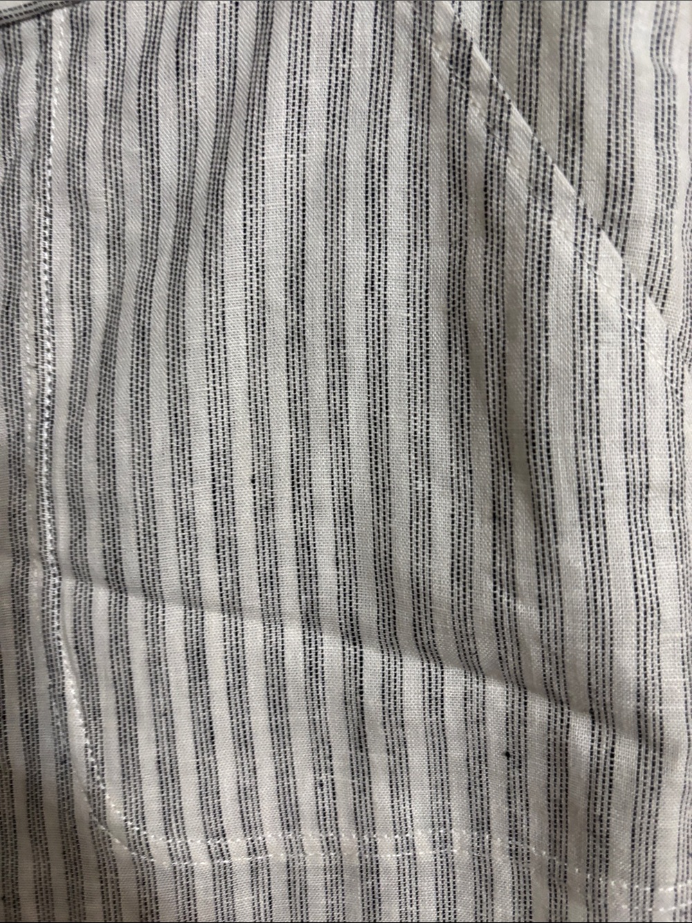 MAX STUDIO Striped Wide-Leg Woman’s- Light Gray/White pants. Extra flare leg. - Picture 8 of 16